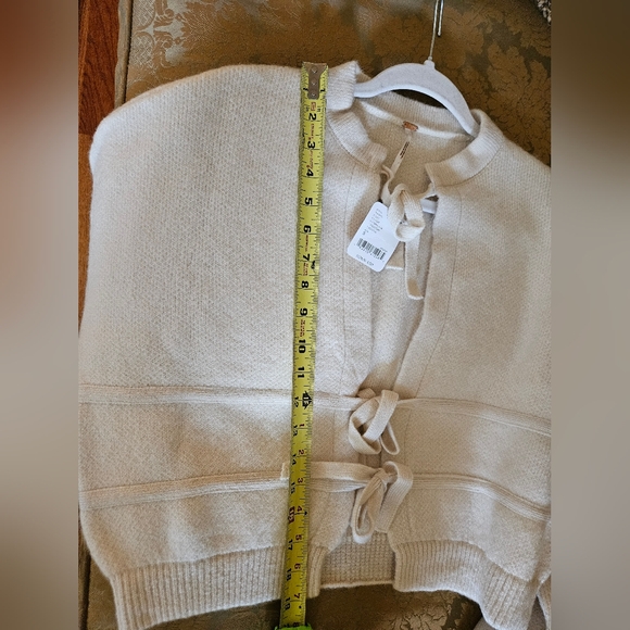 NWT Free people Ivory Bow Cardi - Picture 3 of 16